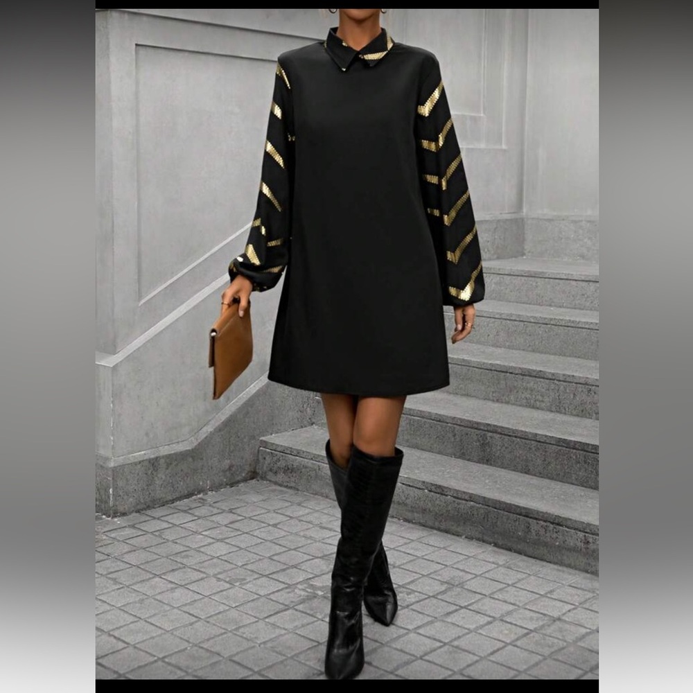 Black and Gold Women's Dress